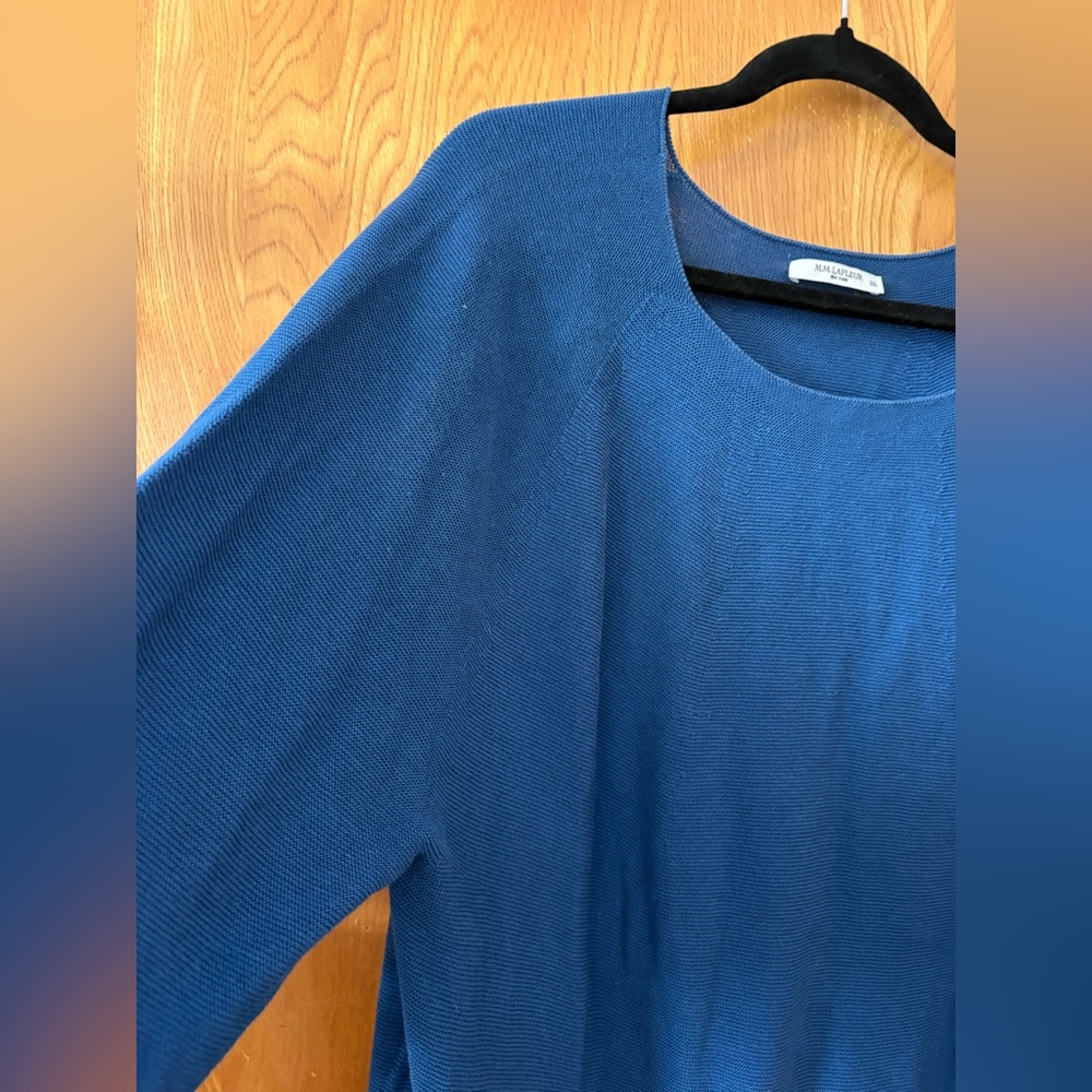 MM Lafleur The Chadwick teal Blue Crew Neck Sweater XXL - Picture 4 of 7